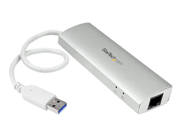 StarTech.com 3-Port USB 3.0 Hub with Gigabit Ethernet - Up to 5Gbp...