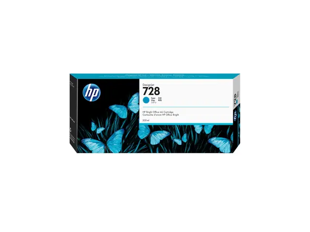 HP 728 - 300 ml - cyan - original - DesignJet - blekkpatron - for ...