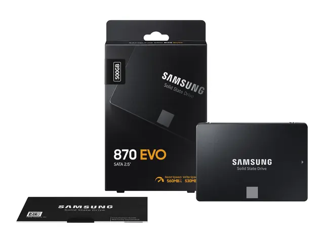 Samsung 870 EVO MZ-77E500B - SSD kryptert 500 GB intern 2.5" SATA ...