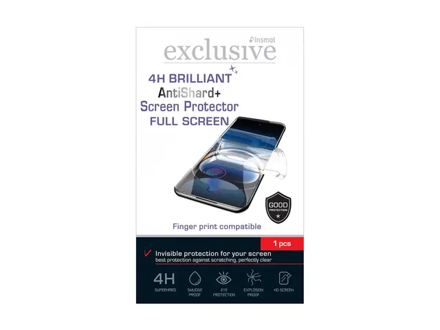 Insmat Exclusive AntiShard+ - Skjermbeskyttelse for mobiltelefon 3...