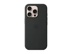 Apple - Baksidedeksel for mobiltelefon MagSafe-samsvar - silikon - svart - for iPhone 16 Pro