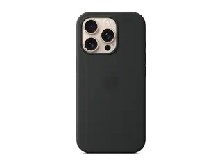 Apple - Baksidedeksel for mobiltelefon - MagSafe-samsvar silikon - svart - for iPhone 16 Pro