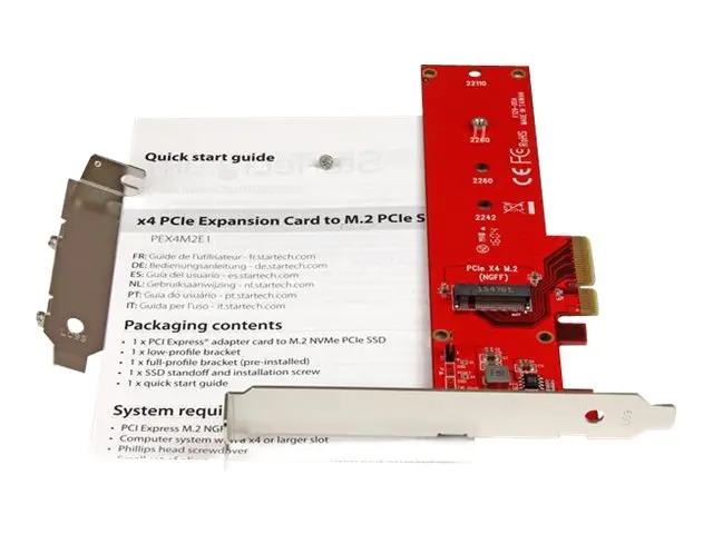 StarTech.com M2 PCIe SSD Adapter - x4 PCIe 3.0 NVMe / AHCI / NGFF ...