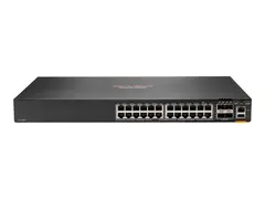 HPE Aruba CX 6300F - Switch - Kun horisontal overflatemontering L3 - Styrt - 24 x 10/100/1000 (PoE+) + 4 x 50 Gigabit Ethernet SFP56 - front og side til bakside - rackmonterbar - PoE+ - TAA-samsvar