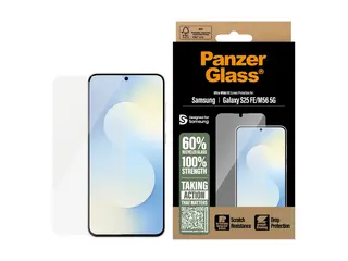 PanzerGlass - Skjermbeskyttelse for mobiltelefon ultrabred passform - glass - blank - for Samsung Galaxy S25 FE
