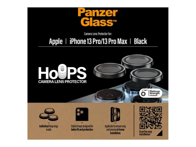 PanzerGlass - Linsebeskytter for mobiltelefon svart Apple iPhone 1...