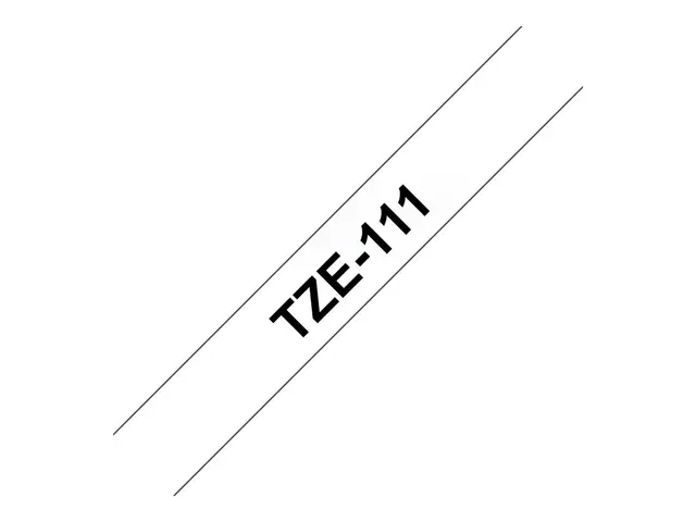 Brother TZe-111 - Standardklebemiddel svart på blank Rull (0,6 cm ...