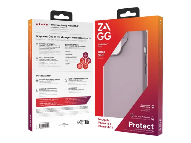 ZAGG Manhattan Snap - Baksidedeksel for mobiltelefon MagSafe-samsv...