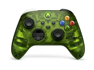 Microsoft Xbox Wireless Controller + USB-C Cable X25 Special Edition - håndkonsoll - trådløs - Bluetooth - gjennomsiktig OG grønn - for PC, Microsoft Xbox One, Microsoft Xbox Series S, Microsoft Xbox Series X, Android, iOS