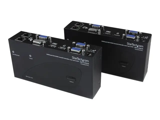 Startech 650 ft/200m USB 2.0 Dual VGA KVM Console Extender over Ca...