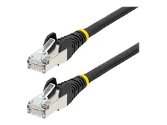 StarTech.com 2m CAT6a Ethernet Cable Black - Low Smoke Zero Halogen (LSZH) - 10GbE 500MHz 100W PoE++ Snagless RJ-45 w/Strain Reliefs S/FTP Network Patch Cord - koblingskabel - 2 m - svart