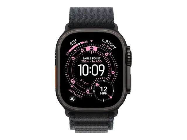 Apple - Sløyfe for smart armbåndsur 49 mm, svart titanfinish Stor ...