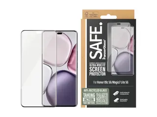 SAFE. by PanzerGlass - Skjermbeskyttelse for mobiltelefon ultra-bred passform, buede kanter - glass - rammefarge svart