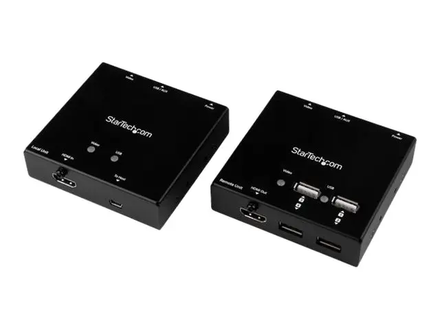 StarTech.com HDMI over CAT6 Extender with 4-port USB Hub - Remote ...