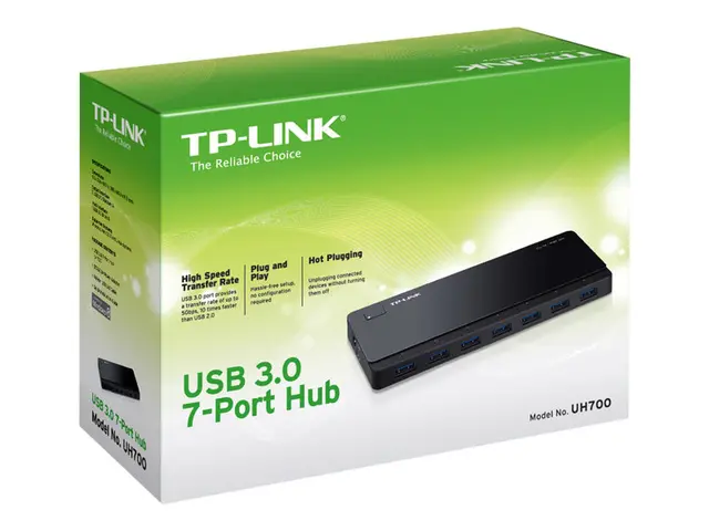 TP-Link UH700 - Hub - 7 x SuperSpeed USB 3.0 - stasjonær