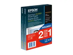 Epson Premium Glossy Photo Paper BOGOF Blank - 100 x 150 mm - 255 g/m&#178; - 40 ark fotopapir (en pakke 2) - for EcoTank ET-2650, 2750, 2751, 2756, 2850, 2851, 2856, 4750, 4850