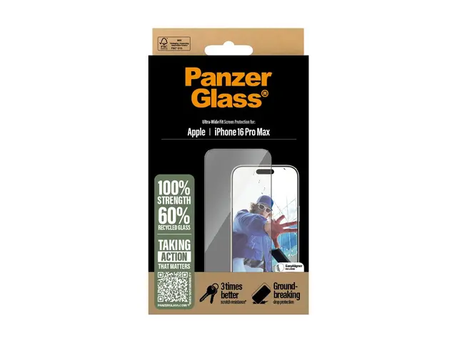 PanzerGlass - Skjermbeskyttelse for mobiltelefon ultrabred passfor...