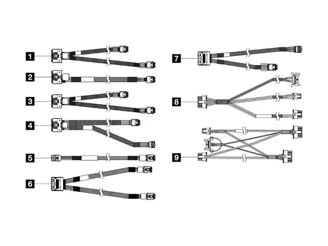 Lenovo - SATA/SAS-kabelsett for 2,5" Chassis Middle Backplane