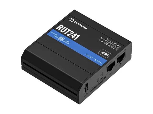 Teltonika RUT241 eSIM - Trådløs ruter WWAN 2,4 GHz 2G, 3G, 4G DIN-...