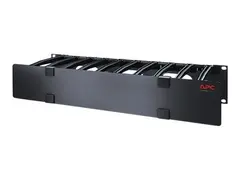 APC Horizontal Cable Manager Single-Sided with Cover Rackkabelstyringspanel med deksel - svart - 2U - TAA-samsvar - for P/N: SMTL1000RMI2UC, SMX1000C, SMX1500RM2UC, SMX1500RM2UCNC, SMX750C, SMX750CNC