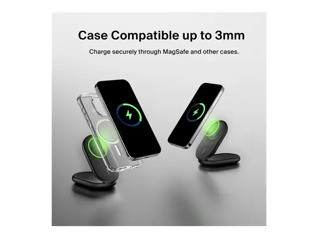 Belkin BoostCharge - Trådløst ladestativ magnetisk, sammenleggbar,...