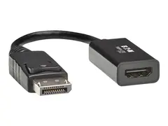 Eaton Tripp Lite Series DisplayPort to HDMI Adapter Converter 4K, DP 1.2 to HDMI M/F 6&quot; 6in Video adapter - DisplayPort hann til HDMI hunn - 15.24 cm - svart - 4K-st&#248;tte, l&#229;st