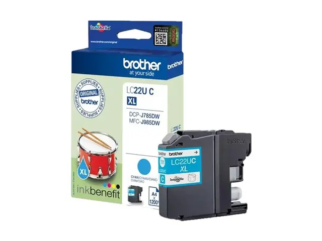 Brother LCLC22UC - XL cyan original blekkpatron for DCP-J785DW, MF...