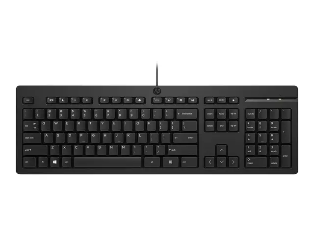HP 125 - Tastatur 100% full size USB Pan Nordic svart