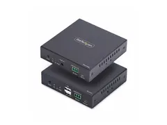 StarTech.com HDMI KVM Extender Over IP Network, 4K 60Hz, Driverless Sender- og mottakerpakke - video/lyd/USB-utvider - HDMI