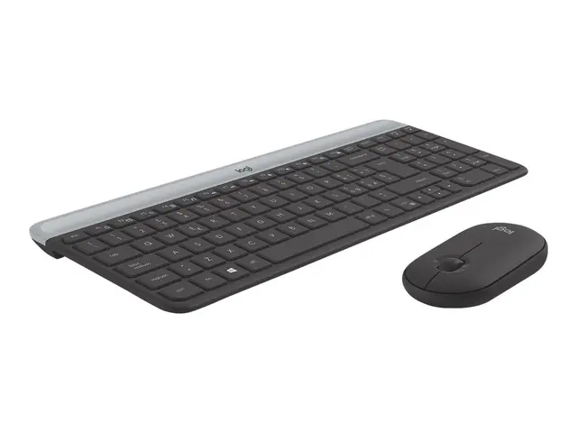 Logitech Slim Wireless Combo MK470 - Tastatur- og mussett - trådlø...
