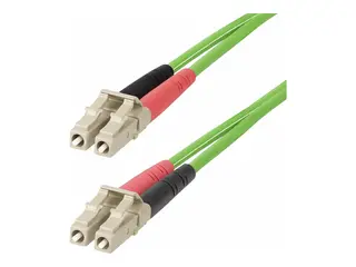 StarTech.com 1m (3ft) LC to LC (UPC) OM5 Multimode Fiber Optic Cable, 50/125&#181;m Duplex LOMMF Zipcord, VCSEL, 40G/100G, Bend Insensitive, Low Insertion Loss, LSZH Fiber Patch Cord koblingskabel - 1 m - gr&#248;nn