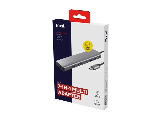 Trust Dalyx 7-in-1 USB-C Multiport Adapter - dokkingstasjon 3.2 2 ...