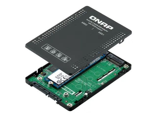 QNAP QDA-A2MAR - Intern RAID-brønn 2,5" til 2 x M.2 RAID JBOD, 0, ...