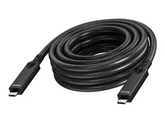 Vision - USB-kabel - 24 pin USB-C (hann) til 24 pin USB-C (hann) USB 3.2 Gen 1 / DisplayPort 2.1 - 3 A - 10 m - Active Optical Cable (AOC), USB Power Delivery (60W), 4K 60Hz st&#248;tte - svart