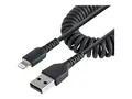 STARTECH.COM 1m 3ft USB to Lightning Cable MFi Certified Coiled iPhone Charg