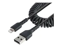 STARTECH.COM 1m 3ft USB to Lightning Cable MFi Certified Coiled iPhone Charg
