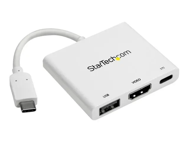 StarTech.com USB-C to HDMI Adapter - White 4K 30Hz Thunderbolt 3 C...