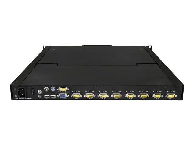 StarTech 8 Port Rackmount KVM Console with 6ft Cables, Integrated ...