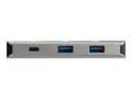 Startech 3 Port USB C Hub with Gigabit Ethernet RJ45 GbE Port, 2x USB-A, 1x USB-C, SuperSpeed 10Gbps USB 3.1/3.2 Gen 2 Type C Hub Adapter, USB Bus Powered, Aluminum, Works w/TB3 Windows/macOS/Linux - hub - 3 porter