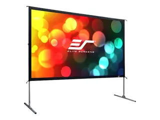 Elite Screens Yard Master 2 Series OMS120HR2 Projeksjonsskjerm med ben - bakside - 120" (305 cm) - 16:9 - Wraith Veil - sølv