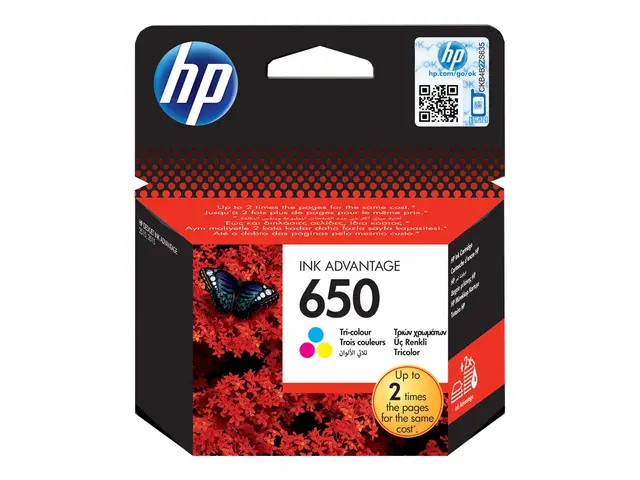 HP 650 - Farge (cyan, magenta, gul) original blekkpatron for Deskj...