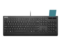 Lenovo Smartcard II - Tastatur USB - QWERTY - Nordisk - svart - brun boks
