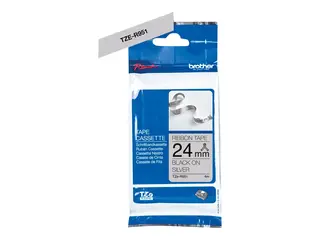Brother TZe-R951 - Sateng - sort på sølv Rull (2,4 cm x 4 m) 1 kassett(er) båndtape - for Brother PT-D600; P-Touch PT-3600, 9800, D800, E550, H500, P750; P-Touch Cube Plus PT-P710