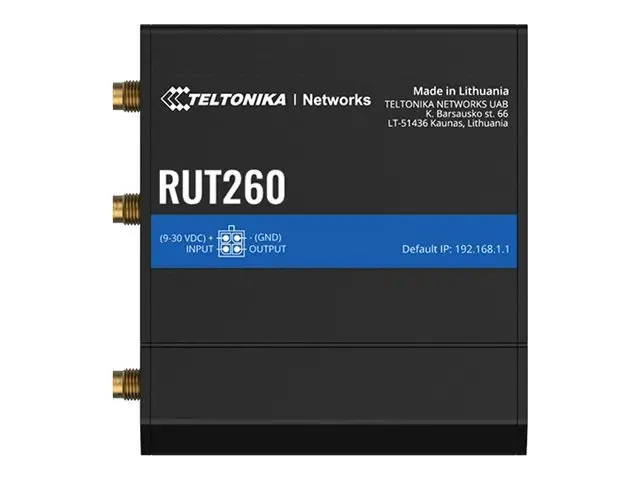 Teltonika RUT260 - Trådløs ruter - WWAN 2,4 GHz - 3G, 4G - DIN-ski...