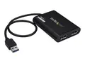 StarTech.com USB 3.0 to Dual DisplayPort Adapter 4K 60Hz, DisplayLink Certified, Video Converter with External Graphics Card Mac &amp; PC (USB32DP24K60) - DisplayPort-adapter - USB-type A til DisplayPort - 30 cm