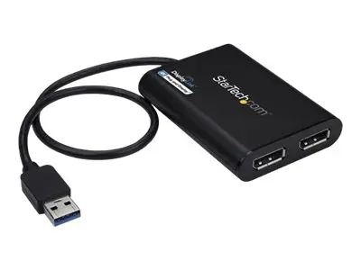 StarTech.com USB 3.0 to Dual DisplayPort Adapter 4K 60Hz, DisplayL...