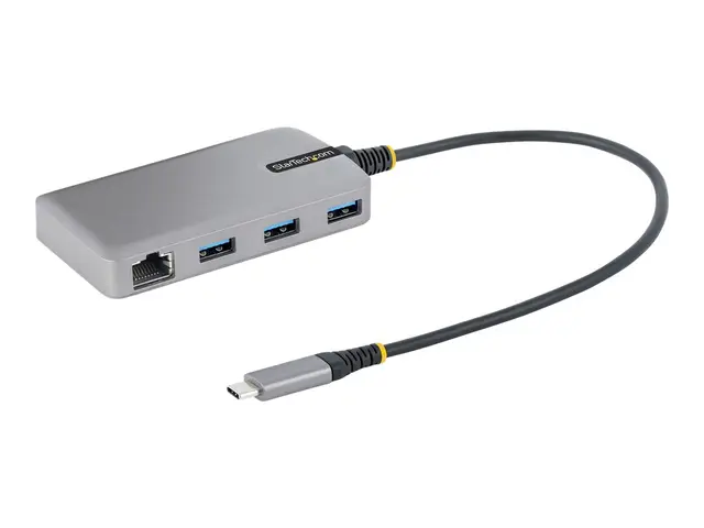 StarTech.com 3-Port USB-C Hub with Ethernet, 3x USB-A Ports, Gigab...