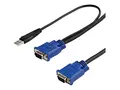 StarTech.com 10 ft Ultra Thin USB VGA 2-in-1 KVM Cable VGA KVM Cable - USB KVM Cable - KVM Switch Cable (SVECONUS10) - video- / USB-kabel - 3.05 m