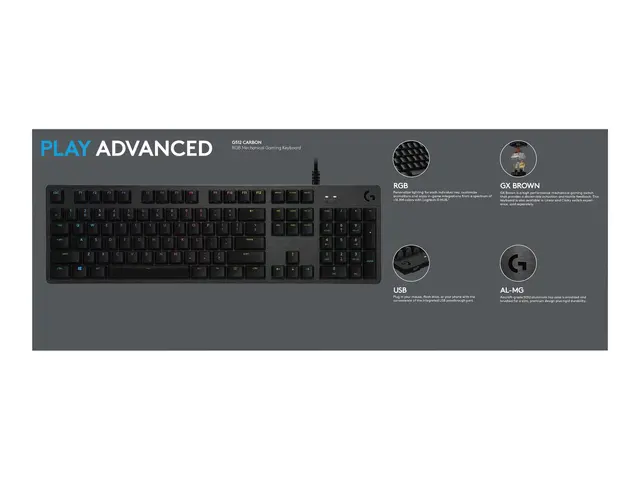 Logitech Gaming G512 - Tastatur bakgrunnsbelyst USB QWERTZ Tysk ta...