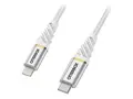 OtterBox Premium - Lightning-kabel Lightning hann til 24 pin USB-C hann - 2 m - skyhvit